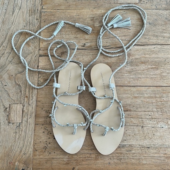 Loeffler Randall Rhinestone Gladiator Sandals | Size 7.5 | Trending Wrap Sandals - Picture 6 of 13